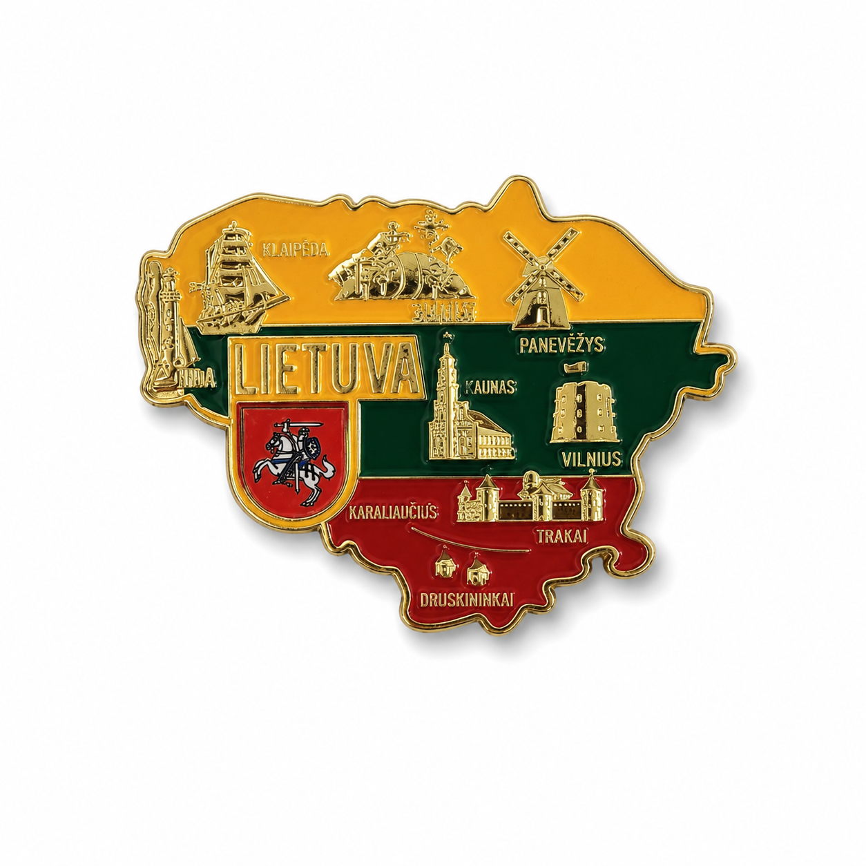 Magnet “Map of Lithuania Landmarks”