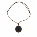 Handmade Wooden Pendant "Cornflower"