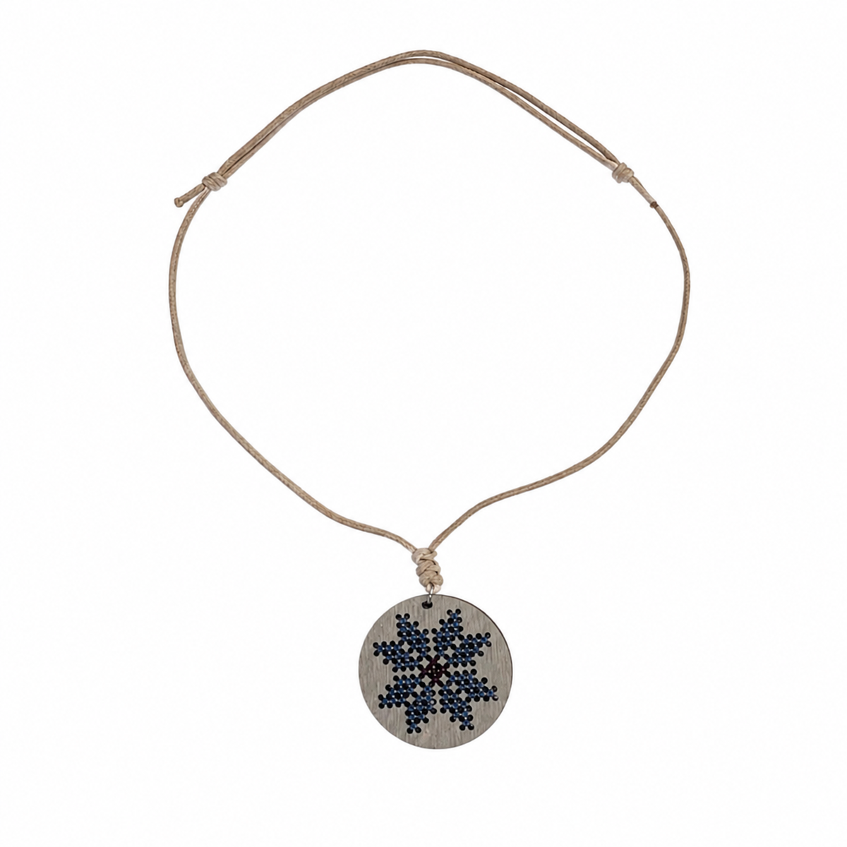 Handmade Wooden Pendant "Cornflower" KROPKA