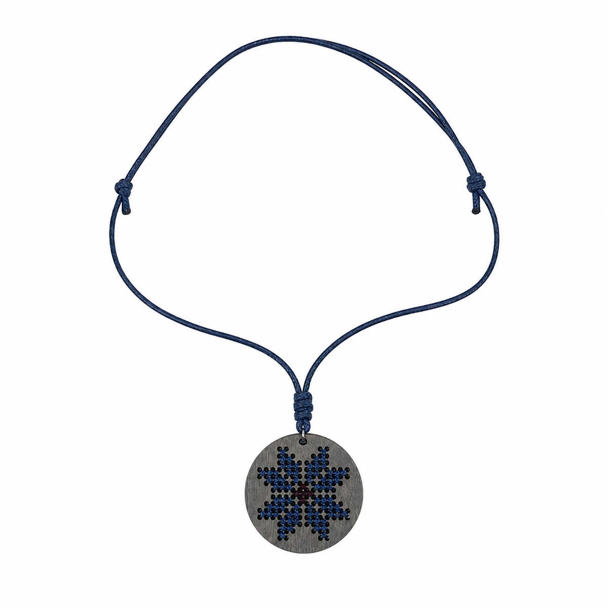Handmade Wooden Pendant "Cornflower" KROPKA