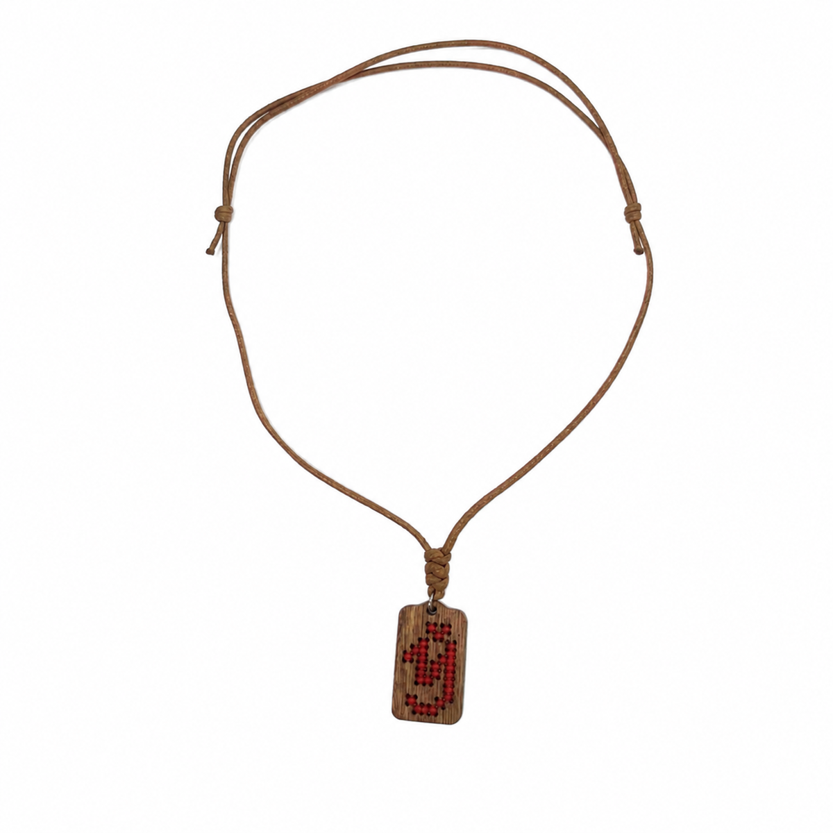 Handmade Wooden Pendant "Ў" KROPKA
