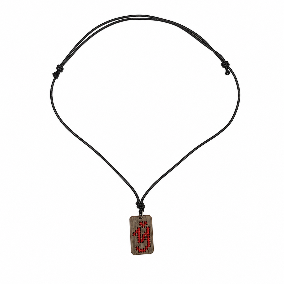 Handmade Wooden Pendant "Ў" KROPKA