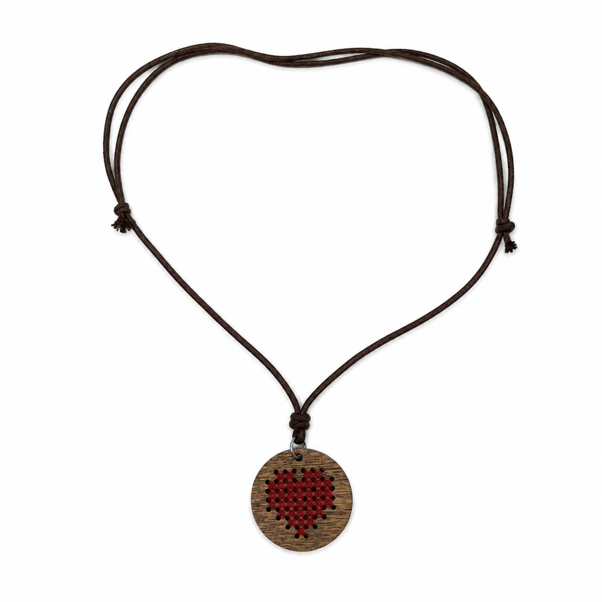 Handmade Wooden Pendant "Heart" KROPKA