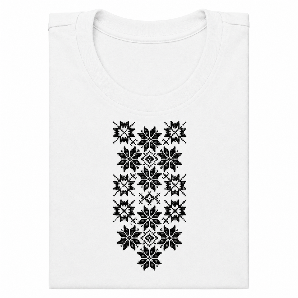 Regular Fit T-shirt with Belarusian Ornament KROPKA