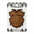 Wooden Ornament Brooch KROPKA