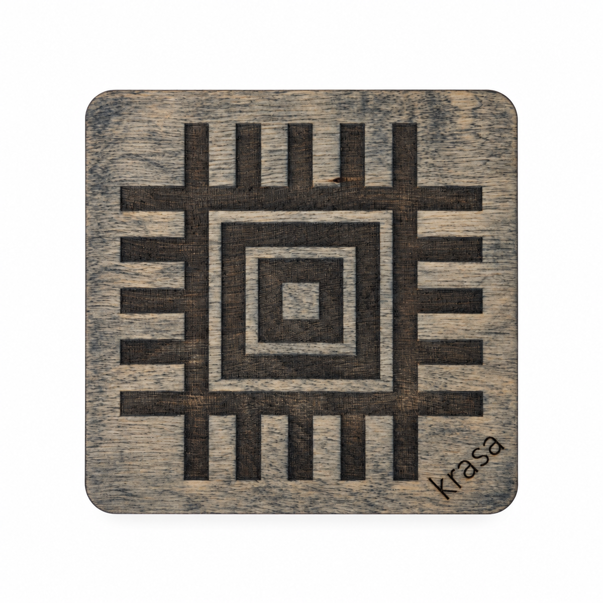 Handmade Wooden Coaster KROPKA