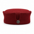 Red Felted Hat with Metal Button KROPKA