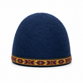 Felted Hat with Woven Ornament — Two Colors KROPKA