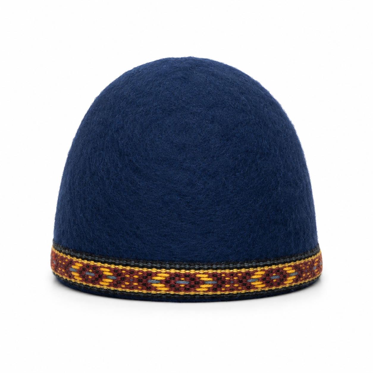 Felted Hat with Woven Ornament — Two Colors KROPKA