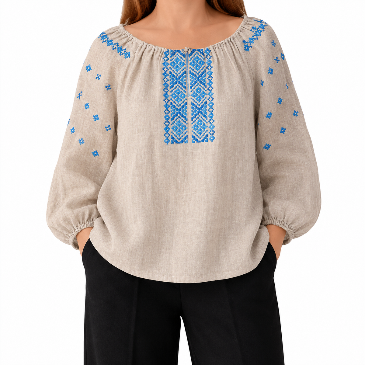 Linen Vyshyvanka "Milica" KROPKA