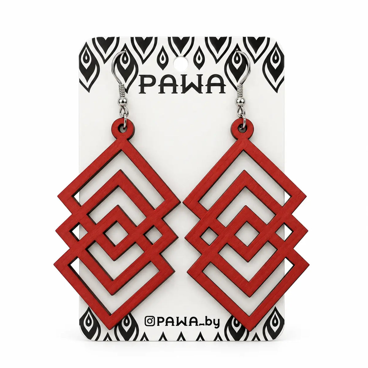 Wooden Ethnic Earrings KROPKA
