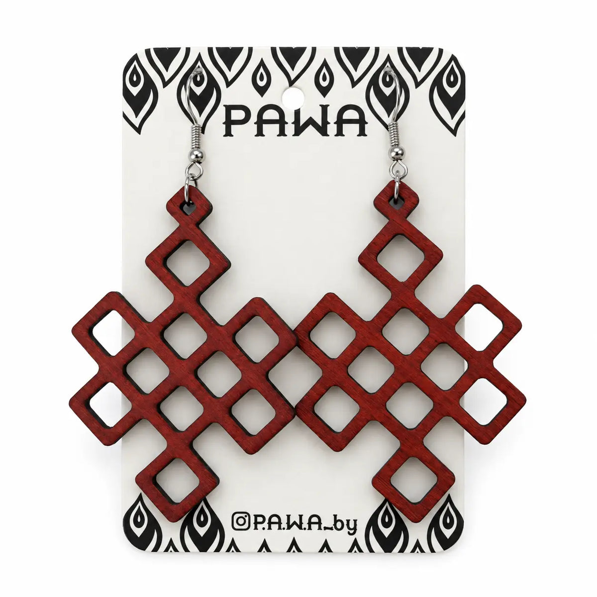 Wooden Ethnic Earrings KROPKA