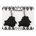 Glitter Belarus Map Earrings KROPKA