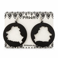 Round Wooden Belarus Earrings KROPKA