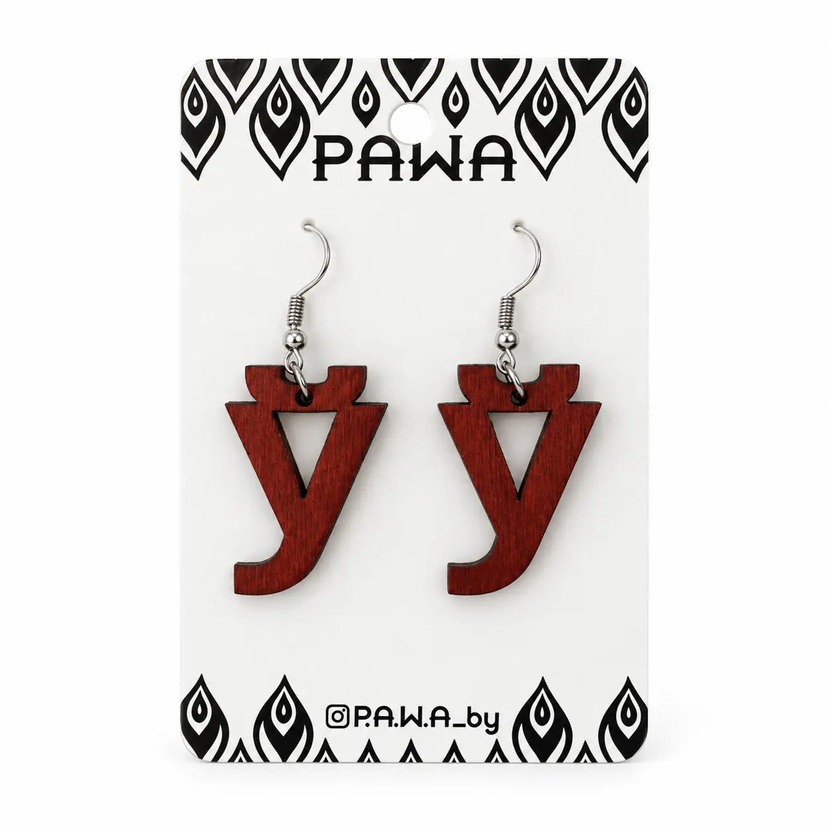 Wooden “Ў” Earrings KROPKA