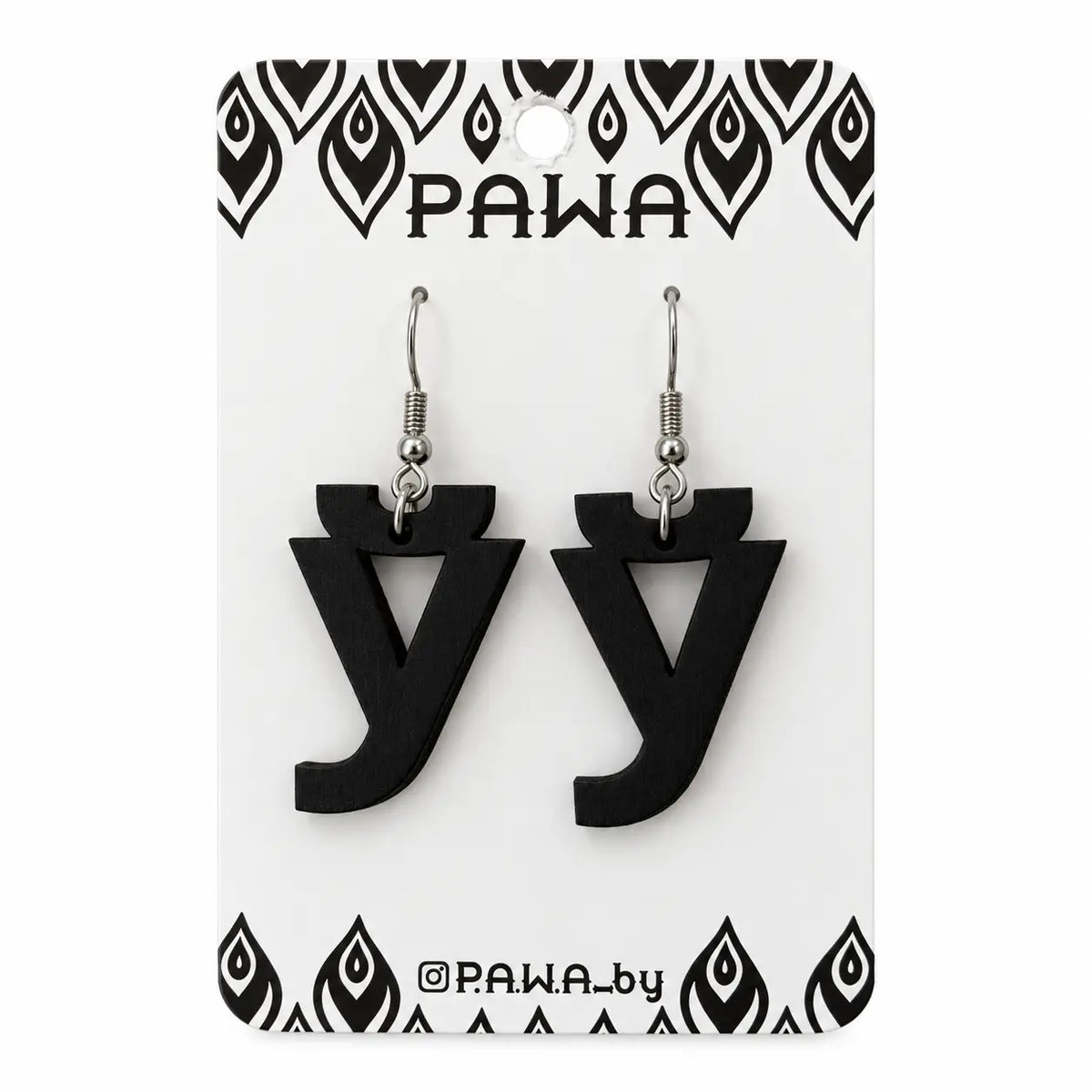 Wooden “Ў” Earrings KROPKA